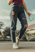 High-Rise Straight Fit Jeans